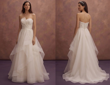 Soft Organza Wedding Dresses with Layered Elegance