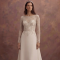 Sophisticated A-Line Wedding Dresses with Beaded Details