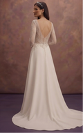 Sophisticated A-Line Wedding Dresses with Beaded Details