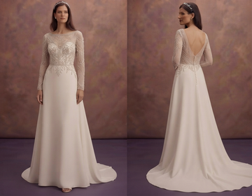 Sophisticated A-Line Wedding Dresses with Beaded Details