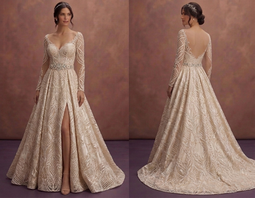 Sophisticated Wedding Dresses with Crystal Waist Belts