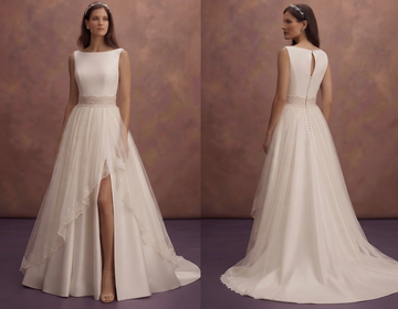 Sophisticated Wedding Dresses with Elegant Fabric Combinations