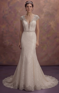 Sparkling Glitter Lace Wedding Dresses for Glamorous Brides