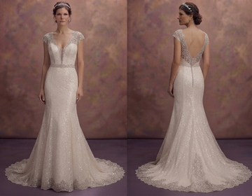 Sparkling Glitter Lace Wedding Dresses for Glamorous Brides