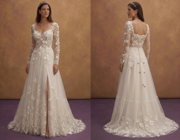 Spring Floral Lace Wedding Dresses with Fresh Designs