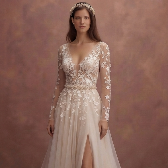 Spring Lace Wedding Dresses with Delicate Blossom Designs