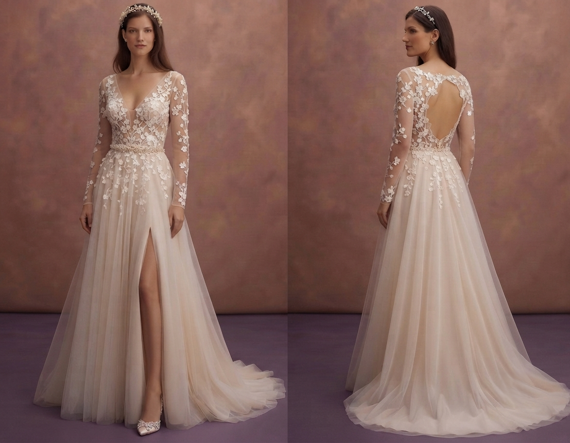 Spring Lace Wedding Dresses with Delicate Blossom Designs