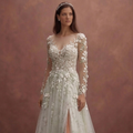 Spring Wedding Dresses with Floral Lace Details