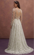 Spring Wedding Dresses with Floral Lace Details
