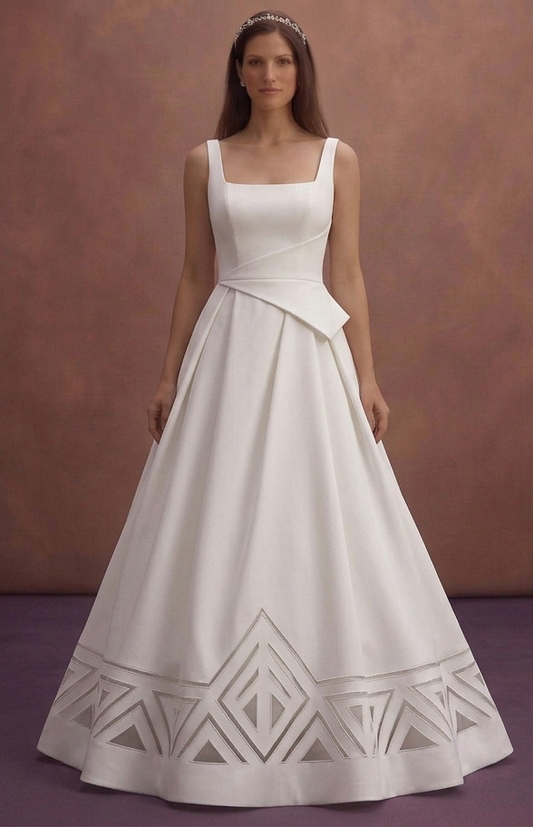 Square Neck Wedding Dresses with Contemporary Flair