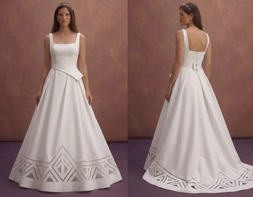 Square Neck Wedding Dresses with Contemporary Flair