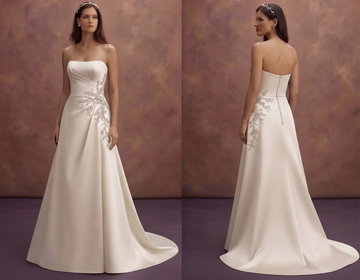 Strapless Bridal Gowns with Elegant Satin Finish