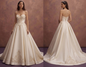 Strapless Mikado Wedding Dresses with Royal Beauty