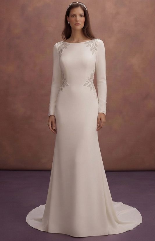 Stretch Crepe Wedding Dresses with Comfortable Elegance