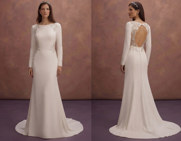 Stretch Crepe Wedding Dresses with Comfortable Elegance