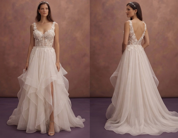 Summer Wedding Dresses with Airy Organza Layers