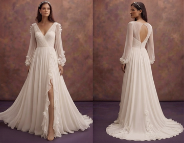 Summer Wedding Dresses with Breathable Chiffon Fabrics