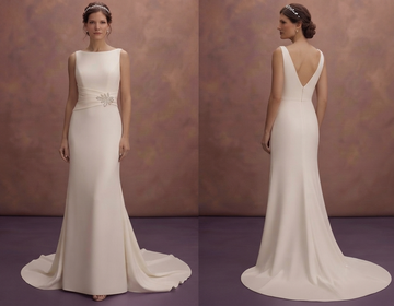 Sweep Train Wedding Dresses with Simple Elegance
