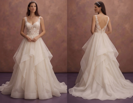 Sweetheart Organza Wedding Dresses with Romantic Elegance