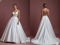 Tail Wedding Dress Royal Cathedral Long Train Satin Classic