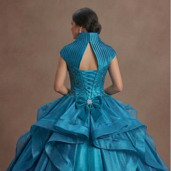 Teal Blue Quinceañera Dress Shimmering Silk 2026 Edition