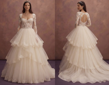 Tiered Tulle Wedding Dresses with Princess Appeal