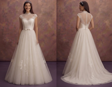Timeless Bridal Gowns with Satin, Lace, and Tulle Elegance