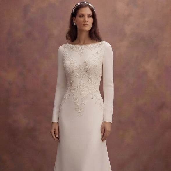 Timeless Crepe Wedding Dresses with Elegant Simplicity