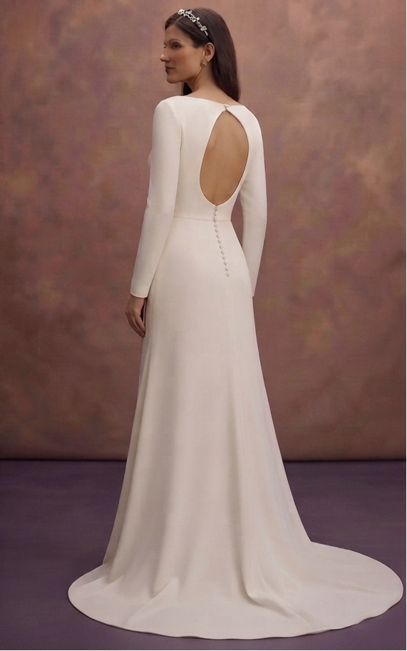 Timeless Crepe Wedding Dresses with Elegant Simplicity