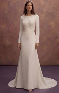 Timeless Crepe Wedding Dresses with Elegant Simplicity