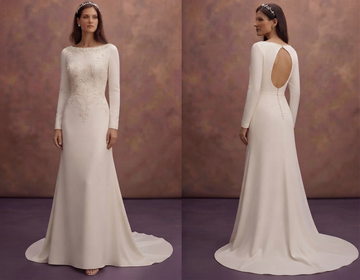 Timeless Crepe Wedding Dresses with Elegant Simplicity