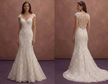 Trumpet Lace Wedding Dresses with Delicate Embroidery