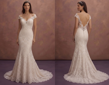 Trumpet Lace Wedding Dresses with Elegant Curves