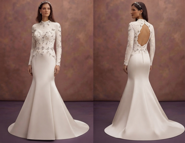Trumpet Wedding Dresses with Crystal Embellishments