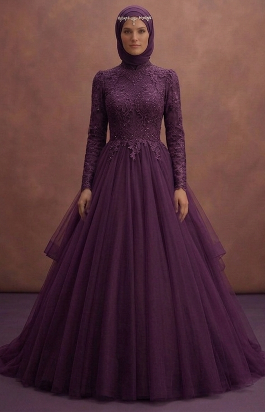Tulle Muslim Prom Dresses – Princess-Inspired Modest Styles