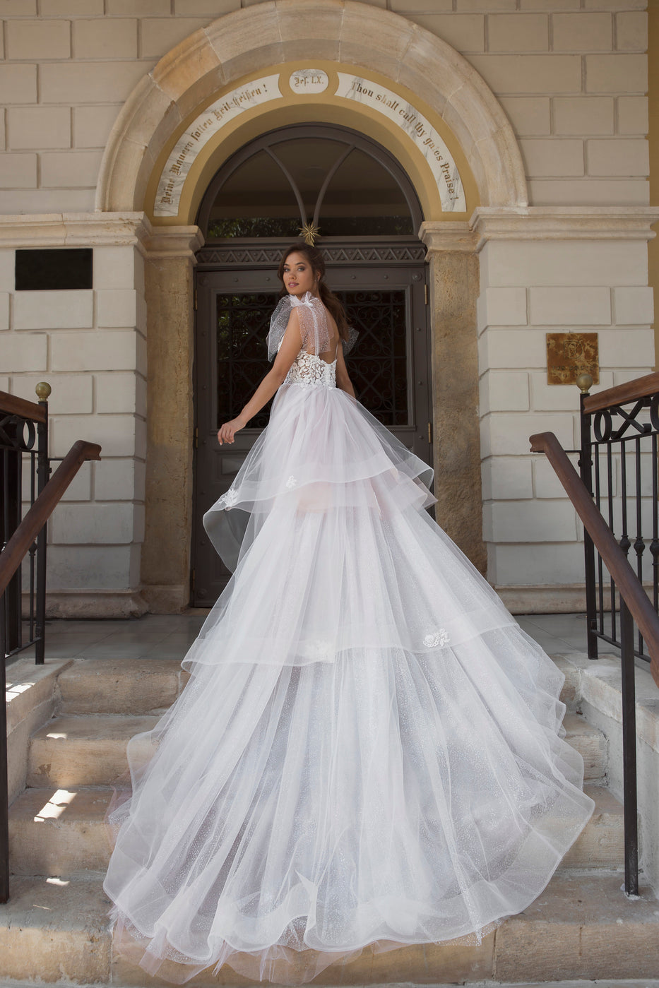 Graceful A-Line Wedding Dress with cap sleeves, Sweetheart Neckline & Flattering Natural Waistline for a Timeless Bridal Look