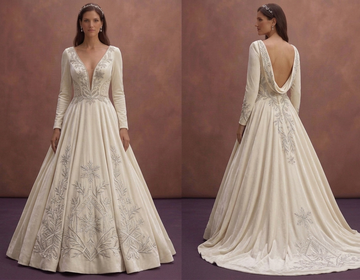 Velvet Ball Gown Wedding Dresses for Winter Weddings