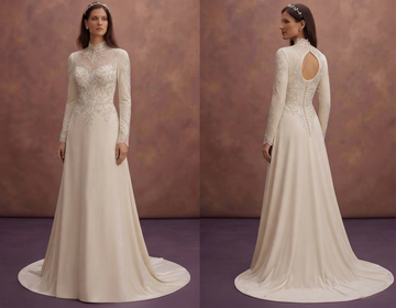 Velvet Bridal Dresses with Winter Elegance