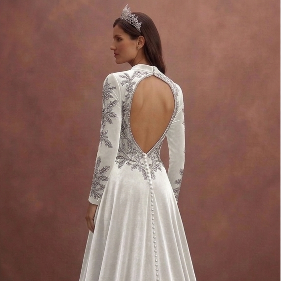 Velvet Wedding Dresses for Winter Weddings
