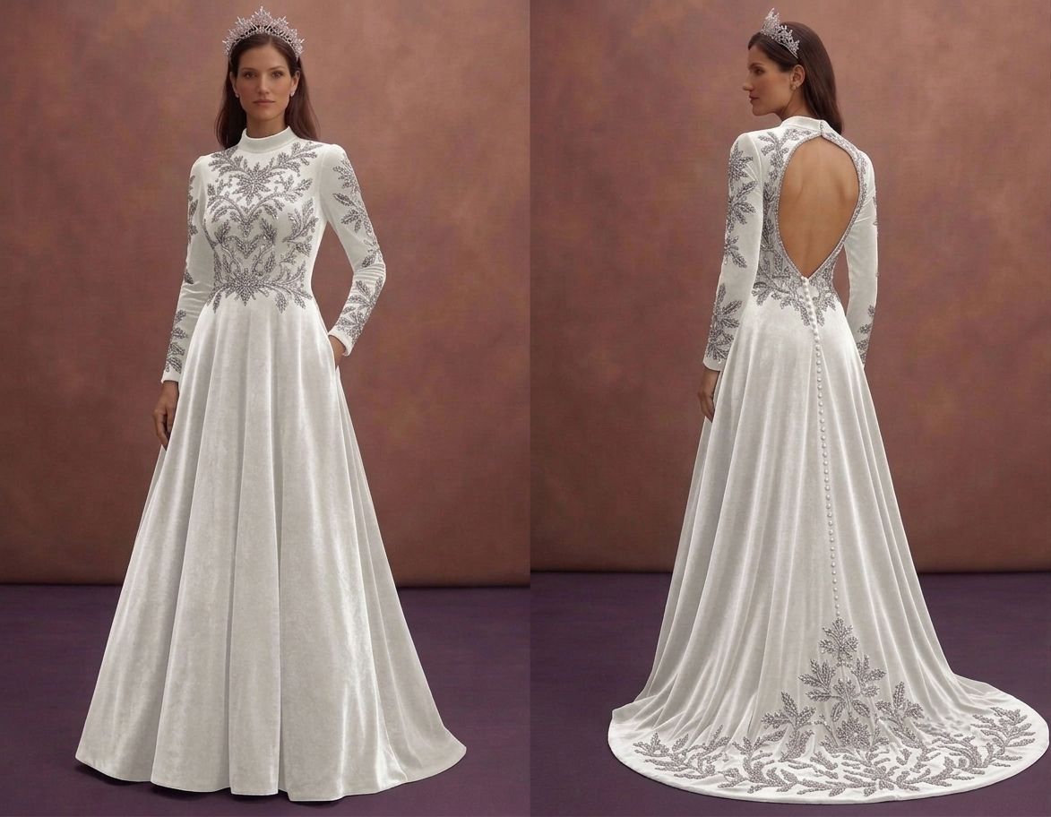 Velvet Wedding Dresses for Winter Weddings