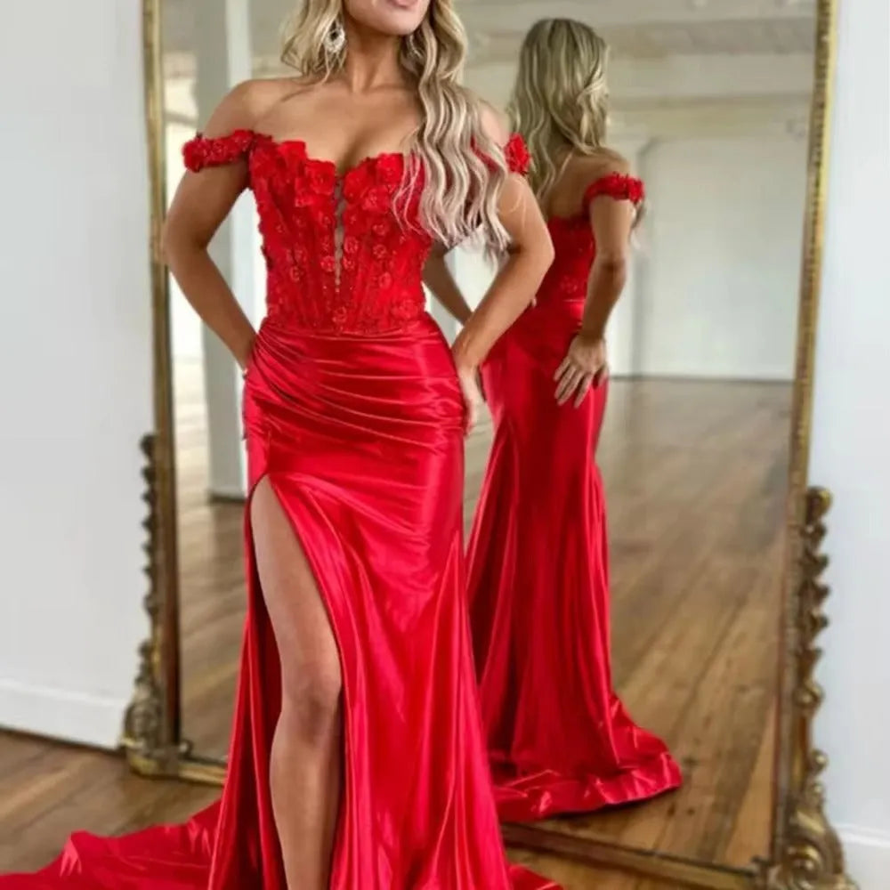 MIUSOL Vestido Largo De Fiesta Elegante Con Hombros Descubiertos Cuello Alto, Encaje Floral Y Lentejuelas P 44420502