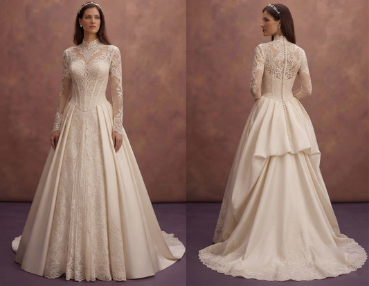 Victorian Style Wedding Dresses with Elegant Sleeves