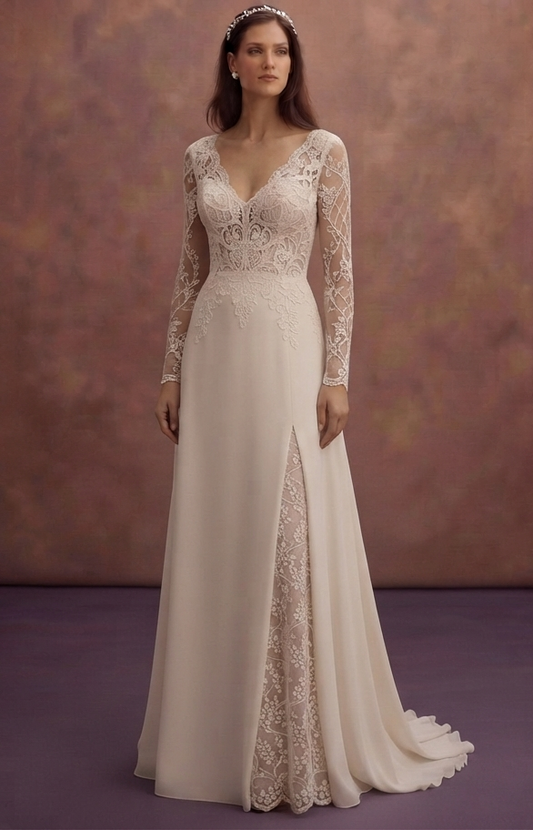 Vineyard Wedding Dresses with Romantic Lace Details