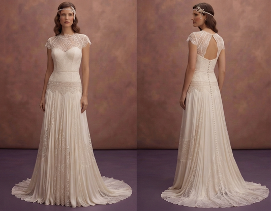 Vintage Inspired Wedding Dresses with Retro Lace
