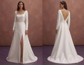 White Mikado Bridal Dress with Clean Tailored Shape