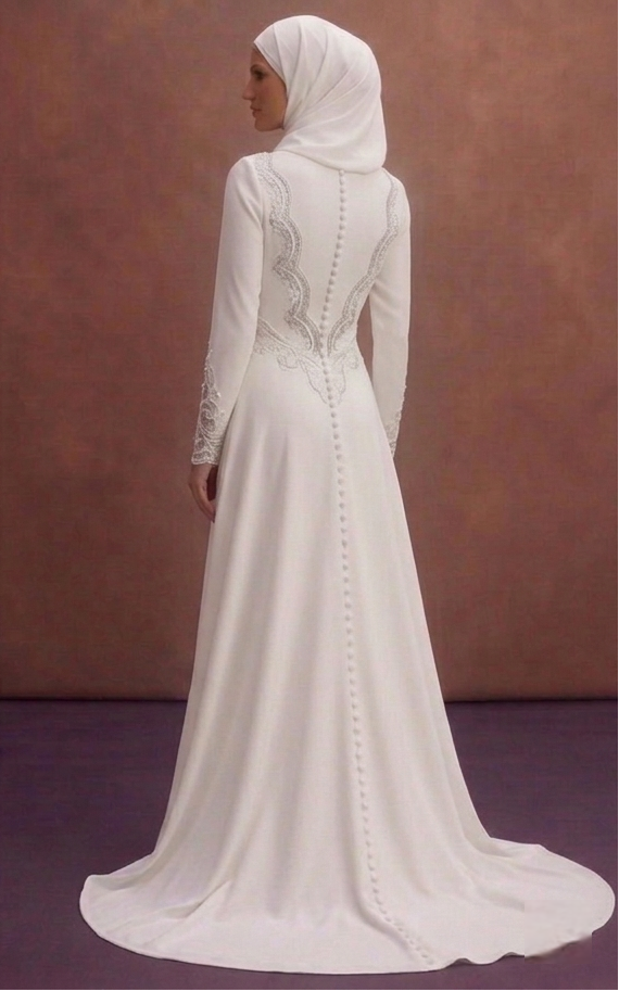 White Muslim Prom Dresses – Pure & Minimalist Styles