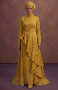 Yellow Luxury Modest Prom Dresses – Premium Muslim Styles