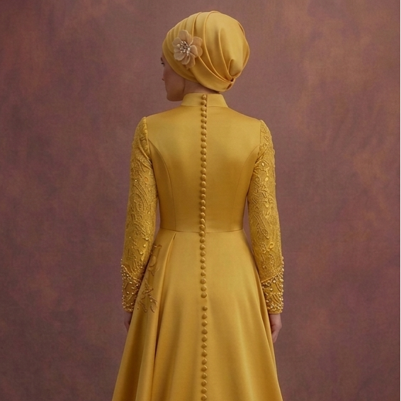 Yellow Luxury Modest Prom Dresses – Premium Muslim Styles