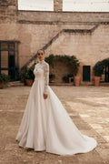 A-line Long Sleeves Wedding Dresses Classical Princess Bridal Gown Applique Elegant Wedding Party Gowns Customized