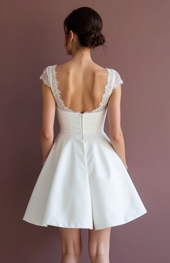 Sexy Short Wedding Dress and Mini Dress with a Backless Design for a Bold Look